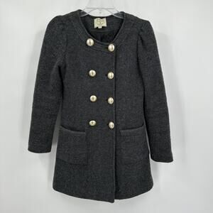 Tsumori Chisato Women Jacket Size M Wool Blend Gold Button Military Mod Designer